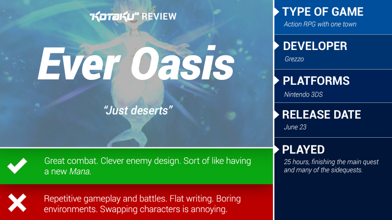 Illustration for article titled Ever Oasis: The Kotaku Review
